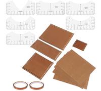 WRITWAA 18 Pcs Coussin de Presse à Chaud pour Transfert Ptfe avec Ruban Adhésif Résistant la Chaleur et Guide de Mesure pour T-shirts, Plastique Solide, Performance Antiadhésive Sécurisée