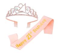 WRITWAA 1Ensemble Set De Sash Et Couronne Ème Accessoires De Fête Pour Filles Diadème Et Bandeau Décoratif