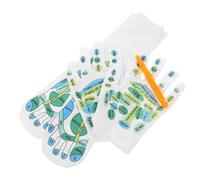 WRITWAA 1ensembles Chaussettes De Réflexologie Avec Points Acupression Outil De Massage Des Guide De Réflexologie Pour Usage Quotidien