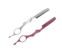 WRITWAA 2 Ensembles Couteau À Effiler Les Cheveux Rasoir Tondeuse Professionnelle Trousse De Coupe De Cheveux Acier Inoxydable 2 Pièces * 2