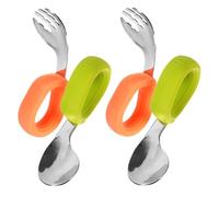WRITWAA 2 Ensembles Ensemble de cuillère à fourche du coude enfants fourchettes fourchette d'alimentation pour nourrissons vaisselle d'apprentissage pour bébé vaisselle bébé Gel de silice