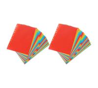WRITWAA 2 Ensembles Intercalaires pour Classeurs A4 11 Trous, 31 Onglets | PVC Rouge, Pages D’index Insérables, Séparation Nette, pour Dossiers A4 en Classe, Projet et Archives