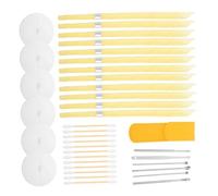 WRITWAA 2 ensembles Kit Bougies Auriculaires Cire Abeille Naturelles avec Disques et -tiges pour Nettoyage et Soins des Oreilles à Domicile Aromathérapie Relaxante