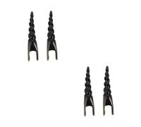 WRITWAA 2 Ensembles Lot De 2 Bâtons De Massage En Corne De Bœuf Pour Salon De Beauté À Main Pour Acupoints Pour Massage Noir 2 pièces * 2