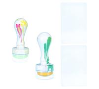 WRITWAA 2 Ensembles Outil De Timbre D'ongle Portable à Ongles Élégant Clou Mignon Outil D'estampage De Manucure Outil De Tampon D'art D'ongle Outil De Manucure Abs En Plastique