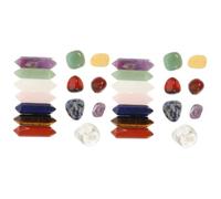 WRITWAA 2 Ensembles Pierre De Yoga En Cristal Cristaux Pour Quartz Chakra Décoration Pierre De Cristal Naturelle De Yoga Pierres De Cristal Pierre Naturelle 14 Pièces * 2