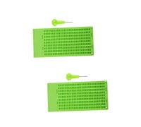WRITWAA 2 Ensembles Tablette Braille Stylet D'écriture En Braille Stylo Braille Pour Aveugles Touche En Braille Papier Braille Points De Bosse Pour Les Malvoyants Green Pp