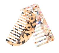 WRITWAA 2 Feuilles peigne acétate démêlant dent bouclé démêler cuir chevelu hair charms hair toppers comb brosse à cheveux large acide acétique