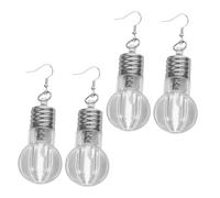 WRITWAA 2 paires Boucles Oreilles Ampoule Lumineuse Pendantes Créatives pour Fête Boîte de Nuit Accessoires Mode pour Femmes Attirant Attention