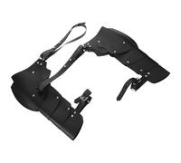 WRITWAA 2 Pièces Armure de Contrainte Noire pour Homme Conception Double Épaule Structure Multibride et Rembourrage Modulaire, pour Photoshoots et Halloween