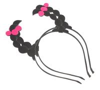 WRITWAA 2 pièces Bandeau Tresse Fausse Perruque Garçon Fille Accessoire Cheveux Cartoon pour Cosplay et Fêtes Bandeau Mignon pour Tout Petits