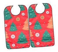 WRITWAA 2 pièces Bavoirs Adultes Décoratifs Réglables pour Repas Lot de Bavoirs Polyester Résistants et Lavables Confortables pour Personnes Âgées Cadeau Fête des Pères