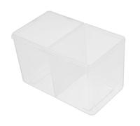 WRITWAA 2 Pièces boîte de rangement en coton cosmétique porte-cotons support de tampon en coton Conteneur de stockage cosmétique support de cotons-tiges conteneur de salle de bain blanche