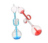 WRITWAA 2 Pièces Boîtier de Transfert Thermique Sablier Sensoriel Décoratif avec Oiseaux Amour Thermomètre Scientifique pour Expérience Éducative et Décoration Intérieure