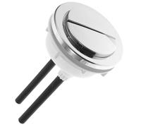 WRITWAA 2 Pièces Bouton-poussoir de Remplacement pour Toilettes en Abs Argenté, Résistant Surface Ultra-lisse, pour Réparation de Réservoir Wc Classique Couleur Aléatoire