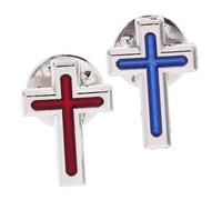 WRITWAA 2 pièces Broche Croix pour Costume Homme Lot de Épingles Religieuses Élégantes pour Première Communion et Baptême Accessoire Décoratif pour et