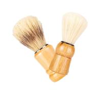 WRITWAA 2 Pièces Brosse à Barbe Poils de Sanglier Manche Bois Naturel Brosse à Raser Homme Confortable Fête des Pères