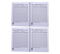 WRITWAA 2 Pièces Carnet de Planification Budgétaire Mensuelle en Papier Noir avec Section Résumé et Organisation Personnelle pour Gestion Quotidienne des Factures