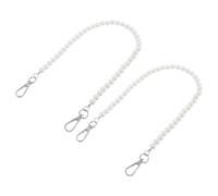 WRITWAA 2 Pièces Chaîne de Sac Perles Diy pour Remplacement de Sangles de Sac à Main avec Boucles Accessoire de Mode Rétro pour Jeans Jupes et Pantalons