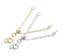 WRITWAA 2 pièces Chaîne Extension Réglable pour Bijoux Métal Rallonge pour Colliers et Bracelets DIY Chaîne Portable pour Ajustement Personnalisé Or et