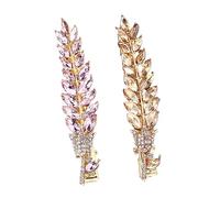WRITWAA 2 Pièces Clips à Femme Cristal Forme Accessoires Élégants pour Mariage et Événements Spéciaux Couleur