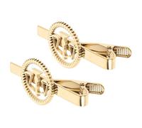 WRITWAA 2 Pièces Ensemble de Pinces à Cravate pour Hommes en Acier Inoxydable Or Motif Balance Justice, Résistant la Déformation, pour Journées de Travail Chargées