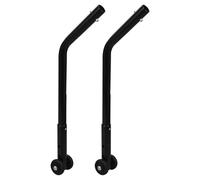 WRITWAA 2 Pièces Ensemble de Roulette de Remplacement Anti-roulis pour Fauteuil Roulant en Acier Argenté, Protection Anti-basculement, Allongement la Durée D'entretien, Usage Quotidien