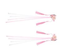 WRITWAA 2 Pièces épingle à cheveux de ventilateur ribbon hairpin évantail Clips de cheveux de la barrette pinces à cheveux neutres pinces à cheveux pour fille coups de cheveux ruban rose