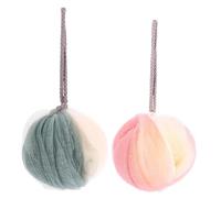 WRITWAA 2 pièces Éponge de Bain Exfoliante Maille Colorée Nettoyant Peau Douce pour Accessoires Écologiques Mousse Riche