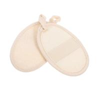 WRITWAA 2 Pièces Frottement de luffa accessoire de luffa padfah le luffa leefa laveur de pour le corps éponge exfoliante luffa de serviette Beige