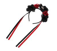 WRITWAA 2 pièces Halloween Skull Hair Decor Headband With Rose Flower Costume Accessory For Women And For Halloween Masquerade Party And Day Of The Dead Festivities
