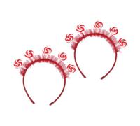 WRITWAA 2 pièces Headwear For Women Headbands Candy Lollipop Hairbands Cartoon Princess Party Hair Hoops Comfortable Lightweight Accessories