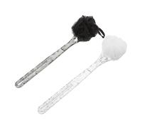 WRITWAA 2 Pièces Ice Pattern Bath Back Scrubber Set Double-sided Exfoliating Loofah Brush With Long Handle For Gentle Deep Cleansing Back Scrubber For Men And Women