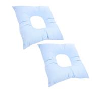 WRITWAA 2 Pièces oreiller pour le visage du salon de massage oreiller de massage pour le visage appui-tête du lit de face vers le bas Charge intérieure coton perlé Blue