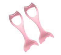 WRITWAA 2 Pièces Outil pour Yeux Silicone de Forme de Sirène Accessoire Pratique pour Eyeliner et Cils