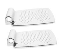 WRITWAA 2 Pièces Pédale De à Usage Intensif Jambe Pied Accessoires Petit Pédalier Chaise Roulante Pièces De Silver Alliage D'aluminium