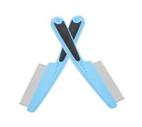 WRITWAA 2 Pièces peigne à dents fines peigne de compagnie pellicules bien peignes pour animaux de compagnie doux enfants peigne antipelliculaire fin peigne cure-dent Plastique Bleu