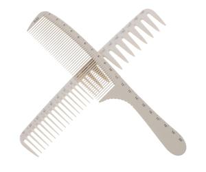 WRITWAA 2 Pièces peigne accessoires outils de coiffure taille coiffeur mesures cuir chevelu but bien démêler Coupe style bonjour Nombres hair charms hair toppers abdos blanche