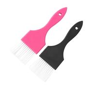 WRITWAA 2 Pièces Peigne Cuir Chevelu Plumeau De Barbier Brillant Coiffeur Devoir Brosses à Cheveux Pour Femmes Brosse à Cheveux Colorant Style Pinceaux Teintés Salons Balayer Sombre Noir