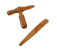 WRITWAA 2 pièces Planche de Massage Bois Naturel Gua Sha Outil Ergonomique pour Auto-massage Du Cou Visage et Épaules Améliore la Circulation Sanguine et Apaise les Tensions Musculaires