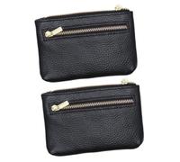 WRITWAA 2 Pièces Pochette à Monnaie Portefeuille Titulaire du Changement Porte-Monnaie Changer De Pochette Black
