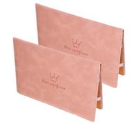 WRITWAA 2 Pièces Pochette en Cuir Rose Étanche et Légère pour Certificat de Naissance, Organiseur Pratique pour Documents Bébé Lors de Voyages et Croisières