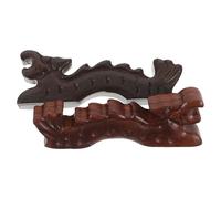 WRITWAA 2 Pièces Porte-pinceaux en Bois Foncé Design Unique de Dragon, Support Élégant pour Pinceaux et Pinceaux de Peinture, Protège et Prolonge la Durée de Vie, pour Bureau Artistique