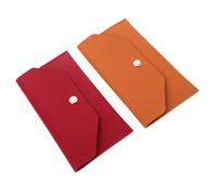 WRITWAA 2 pièces Portefeuille Enveloppe PU Synthétique Réutilisable Lot pour Homme et Femme Porte-Cartes et Porte-Billets Pratique pour Budget et Gestion des Factures