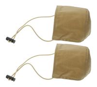 WRITWAA 2 Pièces Protège-talons pour Chaussures en Tissu Kaki Boucle Danseuse et Corde Élastique, Facile à Enfiler, Protection Talon pour Conduite Automobile