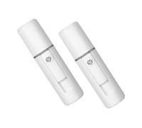 WRITWAA 2 Pièces Pulvérisateur de beauté brumisateur facial portable pour identifiant voyage portable Doux bien mini-humidificateur facial Plastique blanche