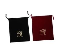 WRITWAA 2 Pièces Sac De Rangement Sèche-cheveux Cordon Sac De Rangement Doublure En Satin Hôtel Petit Sac De Sèche-cheveux Sac à Coiffure Sèche-cheveux Sac De Séchage Portable En Tissu