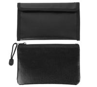 WRITWAA 2 pièces Sacoche de Rangement Documents Ignifuge et Étanche avec Fermeture Éclair Organisateur Pratique pour Factures et Contrats Lot de Protection Haute Température pour Bureau