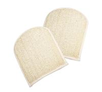 WRITWAA 2 Pièces serviette de bain en luffa sableuse de lavage scrubber exfoliants de bain de bain exfoliants mitaines exfoliantes pour le bain coton