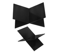 WRITWAA 2 Pièces stand de livre acrylique rack de livres Black